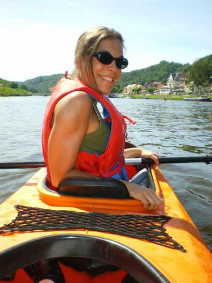 MANUELA GALLINA in canoa a Dresda